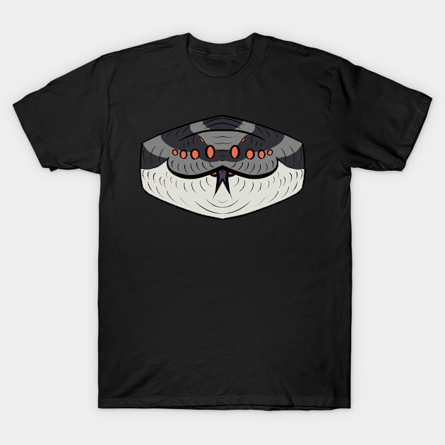 Axanthic Ball Python Mask T-Shirt by TwilightSaint